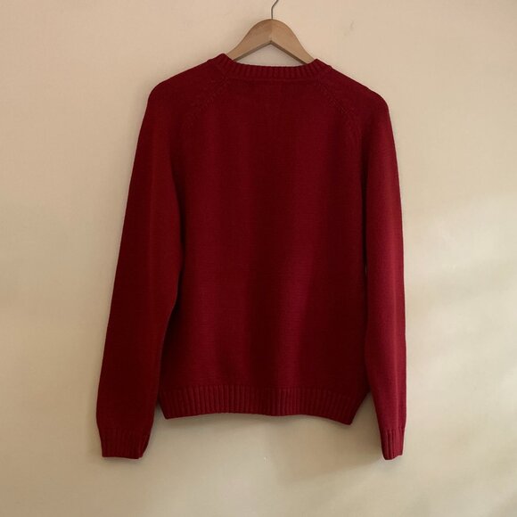 VINTAGE St John's Bay Red Cotton Sweater Womens Size XL Classic - Picture 4 of 8